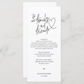 Moderne kalligrafie Plaats instelling Dank u kaart (Voorkant / Achterkant)