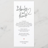 Moderne kalligrafie Plaats instelling Dank u kaart (Voorkant)