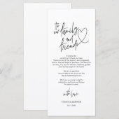 Moderne kalligrafie Plaatsen Bedankt voor je kaart (Voorkant / Achterkant)