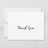 Moderne kalligrafie platte bruiloft bedankkaart (Voorkant)