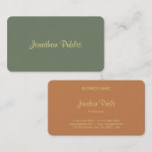 Moderne kalligrafie professionele luxe Sjabloon Visitekaartje (Voorkant / Achterkant)