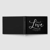 Moderne kalligrafie proost op liefde bruiloft gastenboek (Volledig)