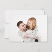 Moderne kalligrafie QR-code Boorbruiloft Save The Date (Achterkant)