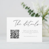 Moderne kalligrafie QR-code - Gegevens Informatiekaartje (Staand voorkant)