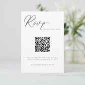 Moderne kalligrafie QR-code Informatiekaartje (Staand voorkant)