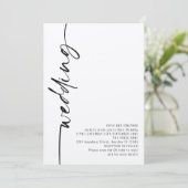 Moderne kalligrafie QR-code trouwdag Kaart (Staand voorkant)