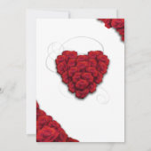 Moderne kalligrafie Red Roses bruiloft uitnodiging (Achterkant)