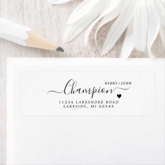 Moderne kalligrafie Rendement Address Label (Insitu)