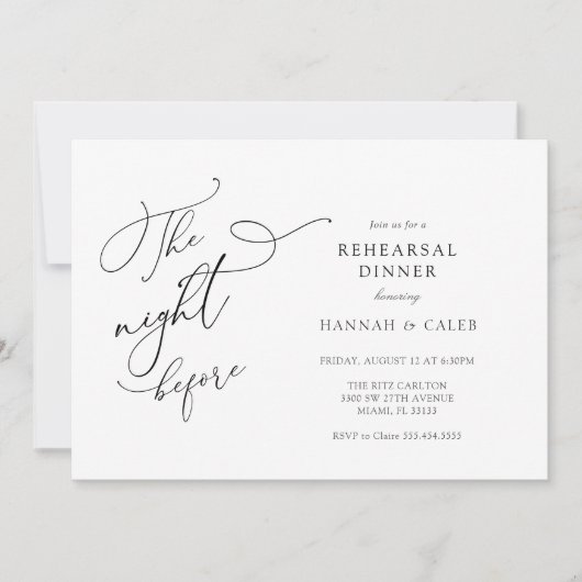 Moderne kalligrafie-repetitie kaart (Voorkant)