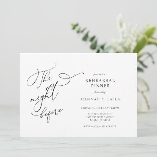 Moderne kalligrafie-repetitie kaart (Staand voorkant)