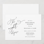 Moderne kalligrafie-repetitie kaart (Voorkant / Achterkant)