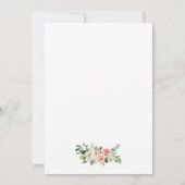 Moderne kalligrafie Roze Floral Wedding Foto Bedankkaart (Achterkant)