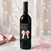 Moderne kalligrafie Roze Strik Bachelorette Feest