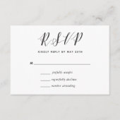 Moderne kalligrafie RSVP Kaartje (Voorkant)