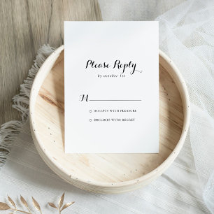 Moderne kalligrafie RSVP Kaartje