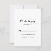 Moderne kalligrafie RSVP Kaartje (Voorkant)
