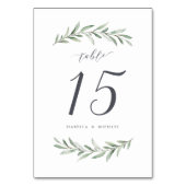 Moderne kalligrafie rustieke groen bruiloft kaart (Voorkant)