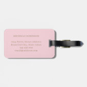 Moderne kalligrafie Sagegroene script monogram naa Bagagelabel (Achterkant horizontaal)