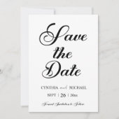 Moderne kalligrafie Save the Date Aankondiging Kaa (Voorkant)
