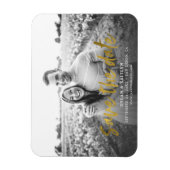 Moderne kalligrafie Save the Date Trouwfoto Magneet (Verticaal)
