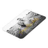 Moderne kalligrafie Save the Date Trouwfoto Magneet (Linkerzijde)
