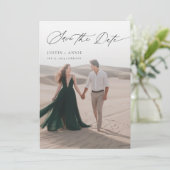 Moderne kalligrafie Script 2 Foto Sla de datum op Kaart (Staand voorkant)