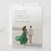 Moderne kalligrafie Script 2 Foto Sla de datum op Kaart (Achterkant)