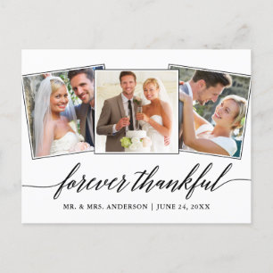 Moderne kalligrafie script 3 foto altijd dankbaar briefkaart