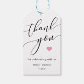 Moderne kalligrafie script bedankt cadeaulabel (Voorkant)