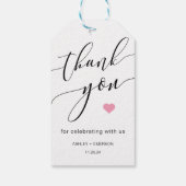 Moderne kalligrafie script bedankt cadeaulabel (Achterkant)