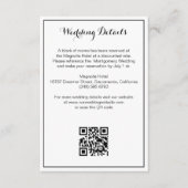 Moderne kalligrafie script bruiloft details informatiekaartje (Voorkant)