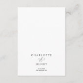 Moderne kalligrafie script bruiloft details informatiekaartje (Achterkant)