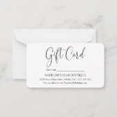 Moderne kalligrafie Script Business Small Gift Kaa Notitiekaartje (Voorkant)