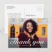 moderne kalligrafie script dank je afstuderen briefkaart (Voorkant / Achterkant)