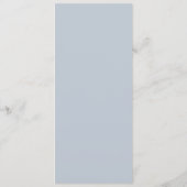 Moderne kalligrafie Script Dusty Blue Wedding Menu (Achterkant)