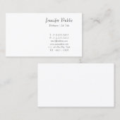 Moderne kalligrafie script Elegant schoon ontwerp Visitekaartje (Voorkant / Achterkant)