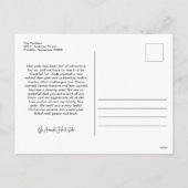 Moderne kalligrafie script foto gelukkig feestdagenkaart (Achterkant)