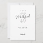 Moderne kalligrafie script foto trouwbudget save the date (Voorkant)