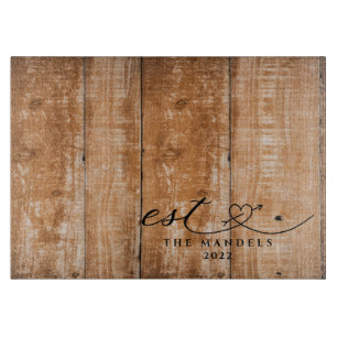 Moderne kalligrafie script gepersonaliseerd snijplank