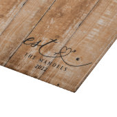 Moderne kalligrafie script gepersonaliseerd  snijplank (Hoek)