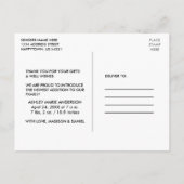 Moderne kalligrafie script hart hallo baby briefkaart (Achterkant)