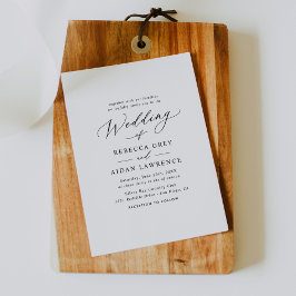 Moderne kalligrafie script Minimalistisch huwelijk Kaart