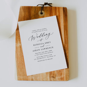 Moderne kalligrafie script Minimalistisch huwelijk Kaart