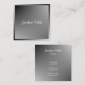 Moderne kalligrafie Script Naam Sjabloon Elegant Vierkante Visitekaartje (Voorkant / Achterkant)