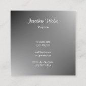 Moderne kalligrafie Script Naam Sjabloon Elegant Vierkante Visitekaartje (Achterkant)