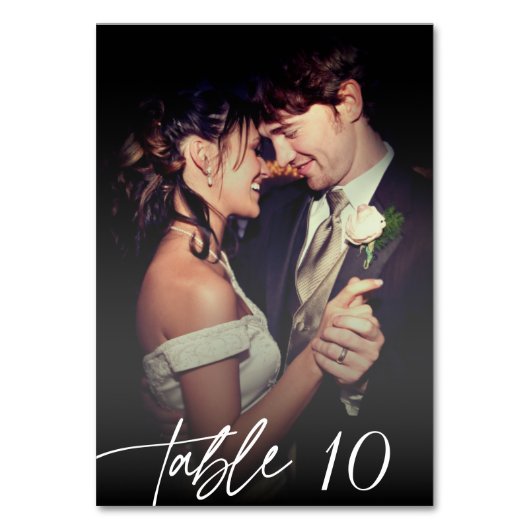 Moderne kalligrafie script overlay foto bruiloft kaart (Voorkant)