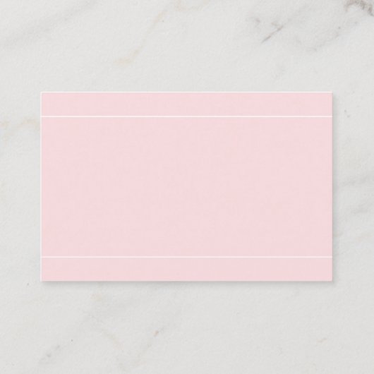 Moderne kalligrafie Script Plain Elegant Roze Luxe Visitekaartje (Achterkant)