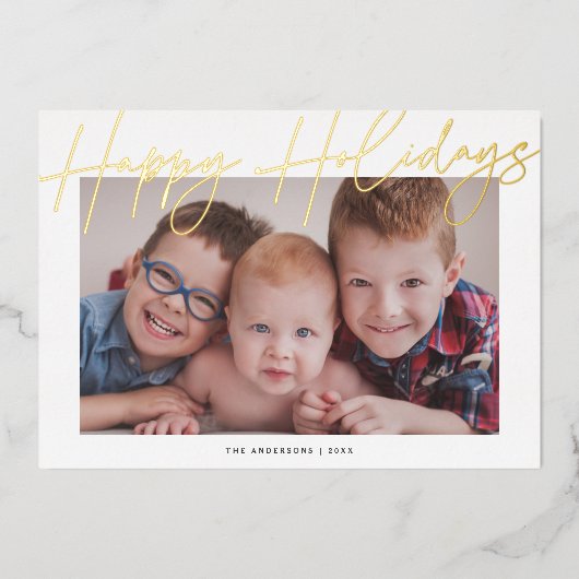 Moderne kalligrafie script Prettige feestdagen fot (Voorkant)