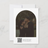 Moderne kalligrafie script QR-code bruiloft Save The Date (Achterkant)