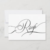 Moderne kalligrafie script romantische bruiloft RSVP kaartje (Voorkant)